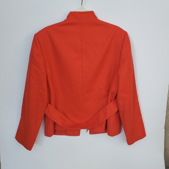 Orange Wool Jacket w/ BIG Pockets Size 14 - Picture 9 of 14